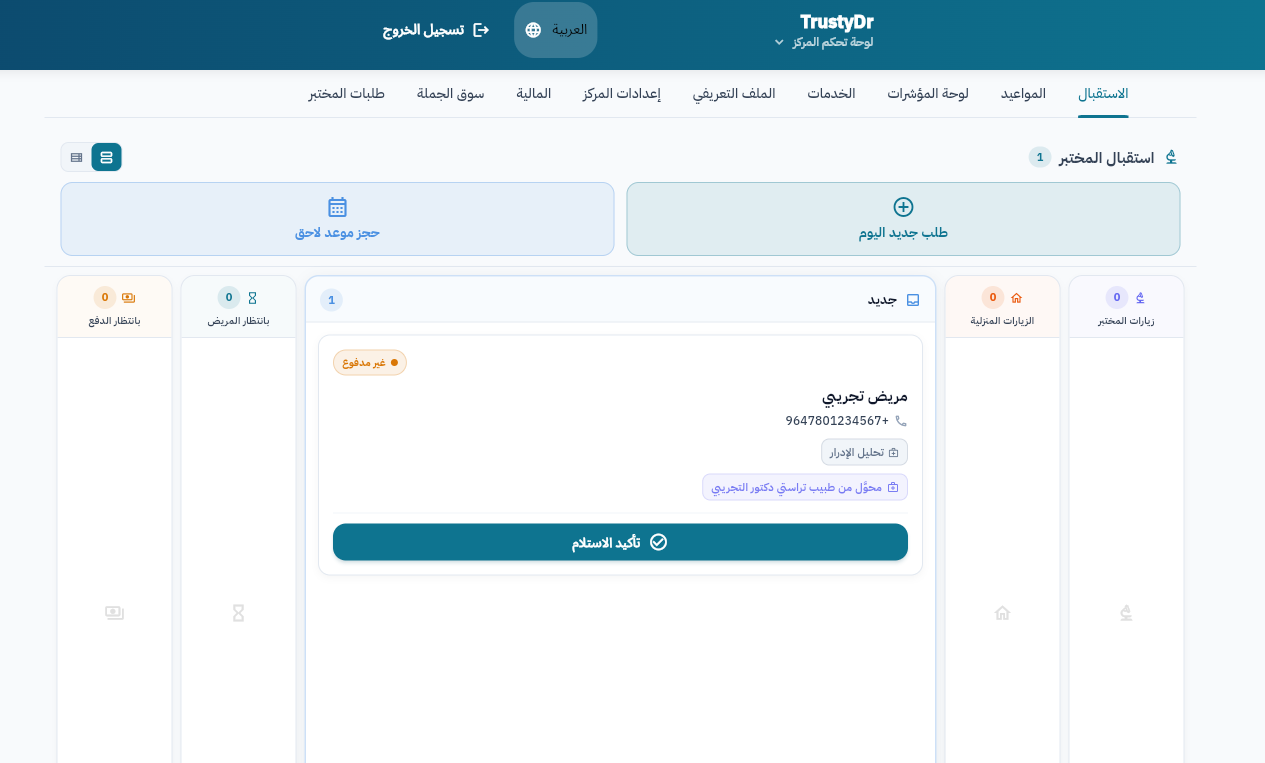 Laboratory Platform — Requests arrive